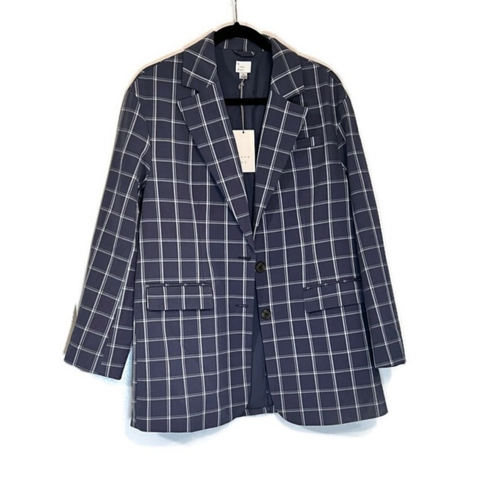 S a new day Blue Plaid Jacket